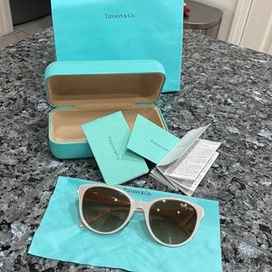 Authentic Tiffany & Co. white sunglasses